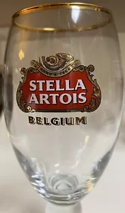 Stella Artois Belgien Bierglas Kelch Goldrand 8" hoch 9er Set gebraucht - Bild 1 von 11