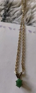 natural emerald pendant yellow gold - Picture 1 of 4