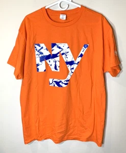 Camisa Salpicaduras New York Islanders Para Hombres Grande Naranja NHL Coca Cola Algodón Hockey - Imagen 1 de 8