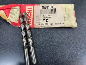 2 Stk. Nachi 7/16" High Helix Jobber Länge Bohrer Bits - Bild 1 von 1