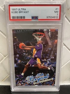 1997-98 Fleer Ultra Kobe Bryant #1 PSA 7 Lakers - Picture 1 of 2