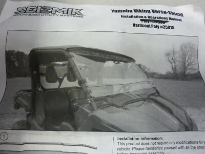 SEIZMIK Hardcoat Poly 25015 Full Windshield (14-15) Yamaha Viking Versa (21775) - Image 1 of 4