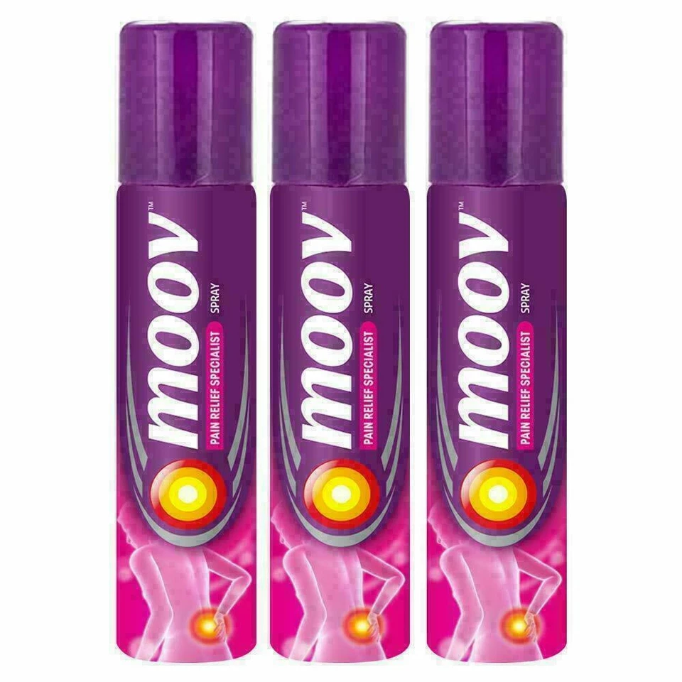 Moov Pain Relief Spray Ayurvedic Formula For Back Pain Joint Pain 50g Set Of 3