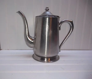 Brandware Stainless 2 Qt Coffee Tea Pot 10 Cup Kettle Carafe Hinged Lid Japan - Picture 1 of 8