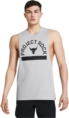 Camiseta sin mangas Under Armour para hombre UA Project Rock Payoff gris 1383195-011 nueva con etiquetas Foto 1 de 4
