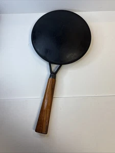 Vintage Creative Cookware Cast Iron 8” Crepe Maker Pan Wood Handle USA 1970's - Picture 1 of 10