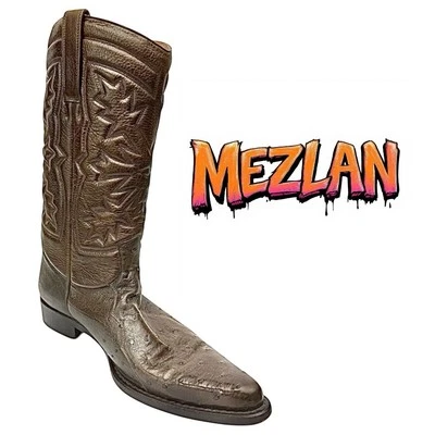 Botas sin cordones Mezlan para hombre marrón avestruz punta - talla 10,5 M Foto 1 de 4