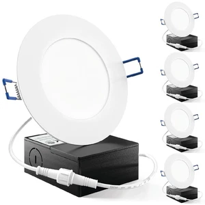 Sunco 4 Inch LED Recessed Lights, Slim Canless Ceiling Lighting, 650 LM, 10W ... - Picture 1 of 7