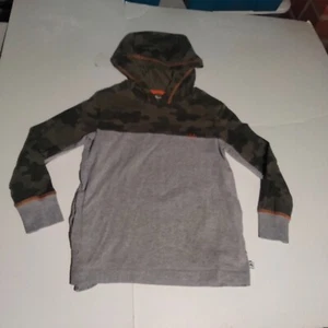 Tommy Bahama green camouflage Gray pullover light weight hoodie small 5/6 boys - Picture 1 of 7