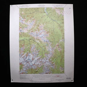 US Geological Survey Map Scale 1/62500 Topographic Sheet Mount Olympus WA 1954 - Picture 1 of 9