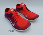 Nike Free 4.0 Flyknit Women's Size 6.5 Running Shoes Fire Red Burgundy
