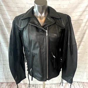 Harley Davidson Women's M Heritage Springer FLSTS Heritage Hawk Fringe Jacket - Picture 1 of 11