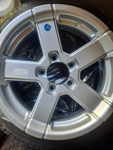 15X5 5x4.5 SERIES 7 HWT 15" 5 LUG SILVER NEW ALUM WHEEL CARGO BOAT TRAILER RV - Picture 1 of 2