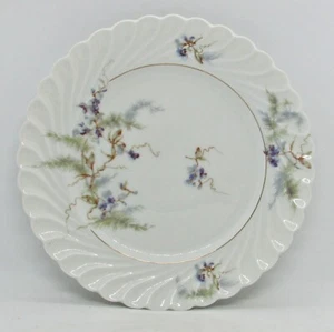 Haviland Orsay Salad Plates - Lavender Flowers/Green Ferns - Torse Blank - Picture 1 of 3