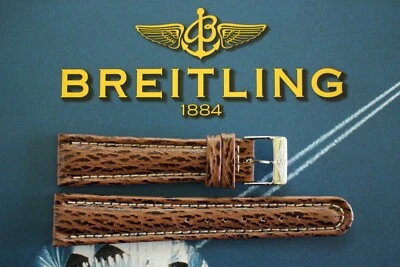 NOS 20MM CORREA DE RELOJ DE GAMUZA MARRÓN MEDIANO CON HEBILLA DE TIBURÓN CORREA DE RELOJ PARA WIDELING Foto 1 de 4