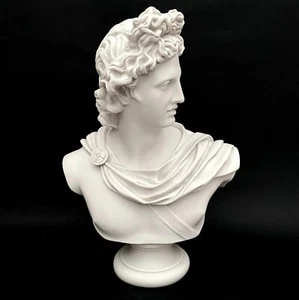 MARBLE BUST / SCULPTURE OF APOLLO - MADE IN ENGLAND 13" 4.7kg - Picture 1 of 8