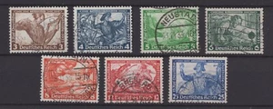 (WH23128) GERMAN REICH - 1933, MI 499A/506A, -/- 505A, USED, CV € 81, SEE SCANS - Picture 1 of 2