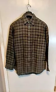 Banana Republic Men Plaid 100% Linen Shirt S z M Long sleeve - Picture 1 of 8