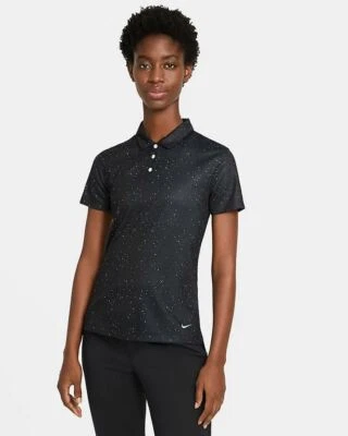 NUEVO Auténtico Polo de Golf Talla S Nike Dri-FIT Para Mujer Estampado Manga Corta Foto 1 de 3