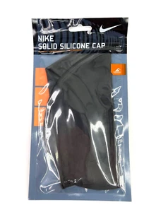 NEW! Nike Silicone Swim Cap Solid Black One Size Fits Most FREE SHIPPING! - Picture 1 of 4