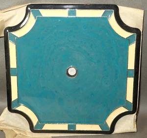VINTAGE Ramar IND Kunststoff Zifferblatt Wirbel türkis türkis blau 6" x 6" - Bild 1 von 1