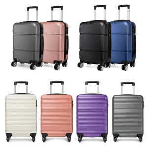 20inch Hand Cabin 4 Wheels Spinner Trolley Luggage Suitcase Case Bag Lightweight - Picture 1 of 78