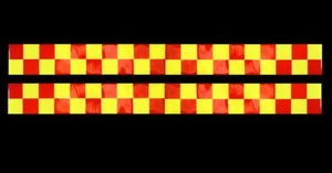 Magnetic/Sticker Reflective Battenberg Side Reflectors various colours and sizes - Picture 1 of 9