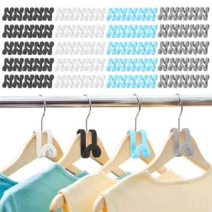 30 Pcs Clothes Hanger Connector Hooks Closet Hanger Organizer Space-saving Clip - Picture 1 of 16