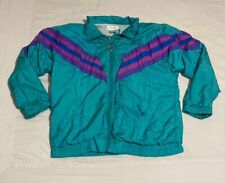 Vintage 80s Adolfo Sport Windbreaker Jacket Womens Small Retro 90s Disco Jacket