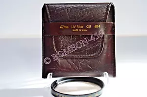 Singh Ray CEF 40T 67mm Screw-In UV Lens Filter W/ORIGINAL Case-USA MADE 1 OWNER. - Picture 1 of 6