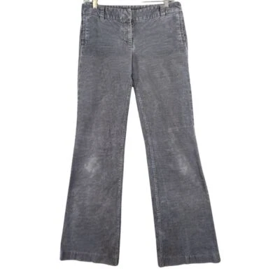 J. Pantalones de mezclilla Crew Favorite Fit para mujer 4 de pana gris pierna ancha acampanados elásticos Y2K Foto 1 de 4