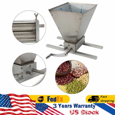 Molino de grano manual Molinillo de trigo Máquina de molienda de alimentación de avena con 2 rodillos de acero inoxidable Foto 1 de 4