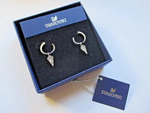 Beautiful Swarovski Crystal Hoops Signed LUCY PE KITE Earrings - Picture 1 of 6
