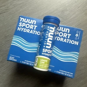NEW Nuun Sport Hydration Lemon Lime 8 Tubes 80 Total Tablets 10/24 T20 - Picture 1 of 4