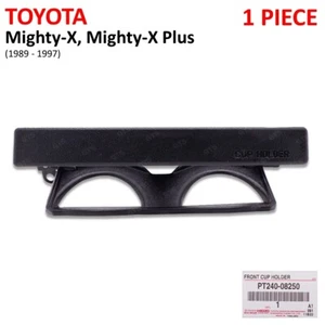 Black Twin Front Cup Holder Fits Toyota Hilux Mighty-X Plus LN85 LN106 1989 1998 - Picture 1 of 11