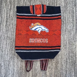 Denver Broncos Backpack Serape Style Drawstring Bag Embroidered Logo - Picture 1 of 9