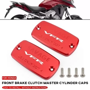 Front Brake Clutch Reservoir Cover Caps For HONDA VFR 800/X/FI VFR1200X VFR750F - Picture 1 of 10