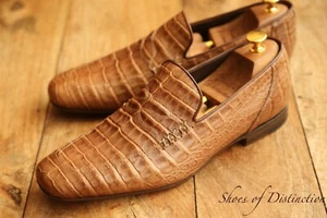 Zapatos Mocasines Bottega Veneta Hechos en Italia Piel de Cocodrilo Para Hombre UK 9 US 10 EU 43 - Imagen 1 de 9