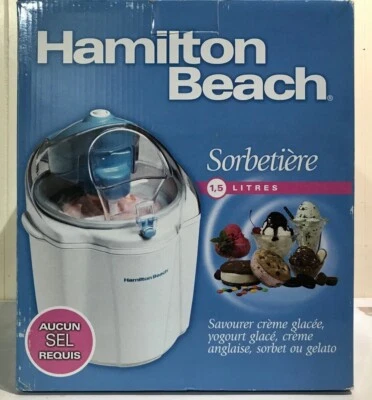 Heladera Hamilton Beach Sorbitiere Modelo 68320 1,5 Qt NUEVA En Caja Blanca Foto 1 de 4