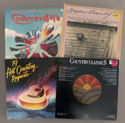 LOT OF 4 COUNTRY GREATEST HITS VINYL LPs. Various Artists. See Photos VG/VG - Image 1 of 4