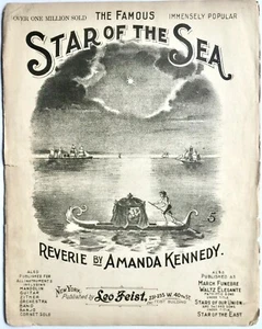 ANTIGUAS PARTITURAS DE GRAN FORMATO 1910 "LA FAMOSA ESTRELLA DEL MAR" - Imagen 1 de 1