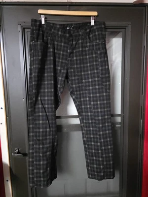 Pantalones de mezclilla FUSAI para hombre 38 X 30 negros a cuadros vintage  Foto 1 de 4