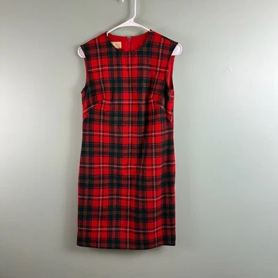 Vintage Pendleton 100% Virgin Wool Plaid Dress Jumper With Pockets Size 8 USA - Image 1 of 4