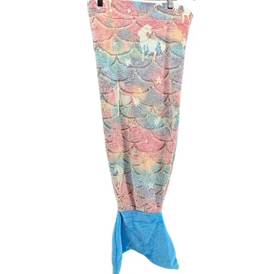 Manta Cola de Sirena Unicornio Pastel Felpa Acogedora Manta Foto 1 de 4