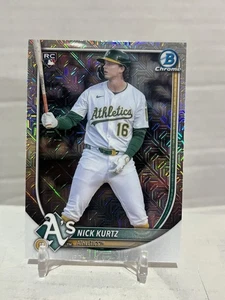 2025 Bowman Chrome Mega Box Nick Kurtz Mojo Refractor Rookie RC #93 Athletics - Bild 1 von 2
