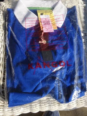 Camisa Polo Kangol Samuel L Jackson Para Hombres GRANDE Golf Bloque de Color Azul Blanca NUEVA Foto 1 de 4