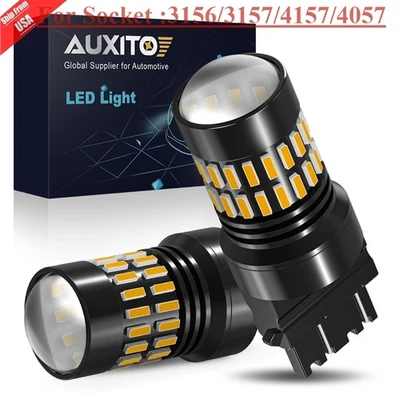 3156 3157 3457 4057 4157 Error Free Amber Yellow 48LED Turn Signal Blinker Light - Imagem 1 de 4