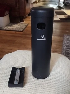 EZ LEERE WANDHALTERUNG OUTDOOR ZIGARETTENSTUMMELDOSE EDELSTAHL SCHWARZ - Bild 1 von 10