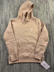 Jordan Hoodie Jugend klein hellbraun Pullover Fleece Jumpman Logo Kängurutasche - Bild 1 von 7