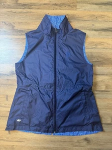 Peter Millar E4 Wind Reversible Golf Vest White Full Zip Mens Medium - Picture 1 of 10